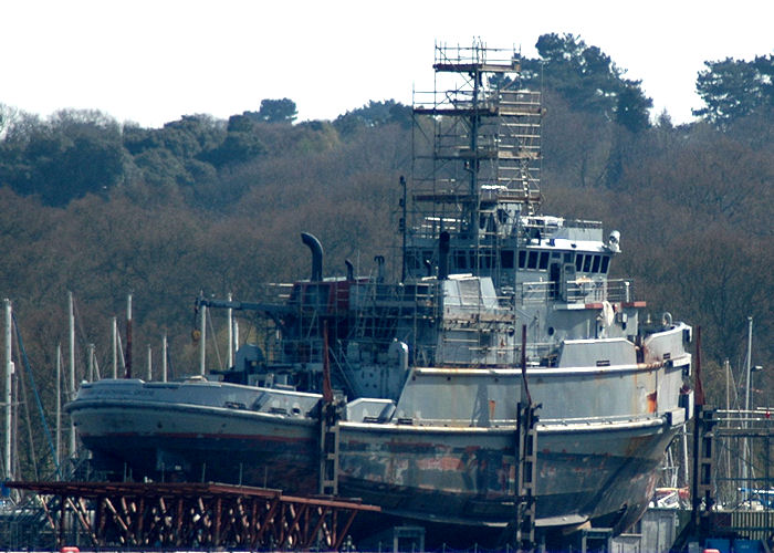 Photograph of the vessel USAV MGen. Nathaniel Greene pictured at Hythe on 22nd April 2006