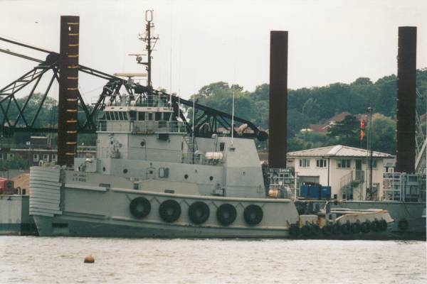 Photograph of the vessel USAV MGen. Winfield Scott pictured at Hythe on 15th August 1999