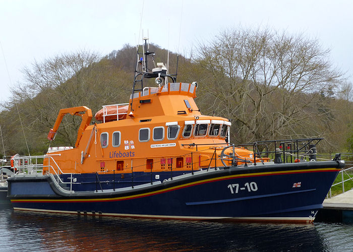 Photograph of the vessel RNLB Michael and Jane Vernon pictured at Inverness on 4th May 2013