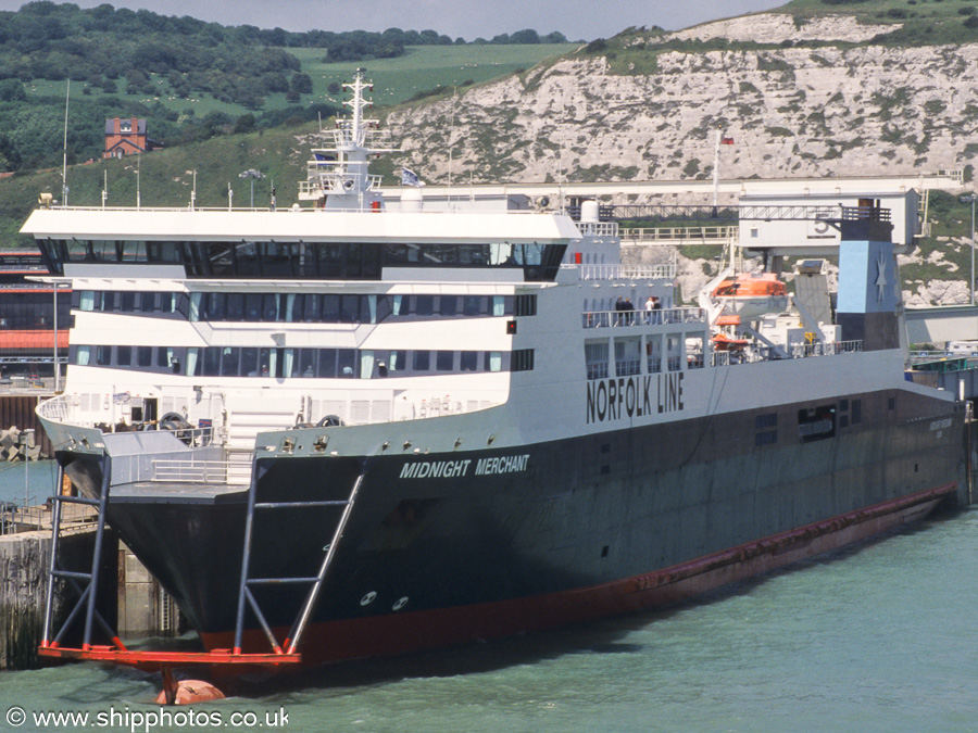 Photograph of the vessel  Midnight Merchant pictured at Dover on 15th June 2002