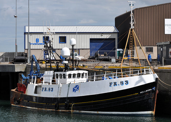 Photograph of the vessel fv Millburn pictured at Fraserburgh on 6th May 2013