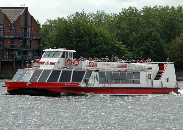 Photograph of the vessel  Millennium Time pictured in London on 18th May 2008