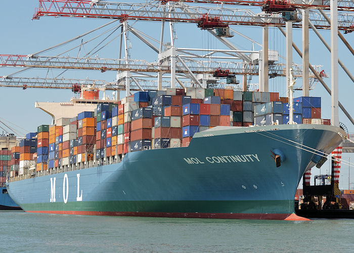 Photograph of the vessel  MOL Continuity pictured at Southampton Container Terminal on 8th June 2013