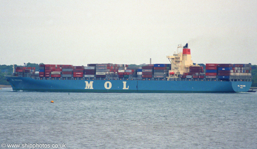 Photograph of the vessel  MOL Precision pictured departing Southampton on 3rd May 2003