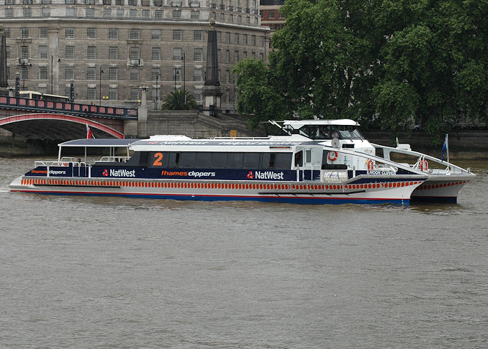 Photograph of the vessel  Moon Clipper pictured in London on 11th June 2009
