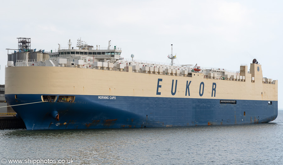 Photograph of the vessel  Morning Capo pictured at Southampton on 26th April 2025