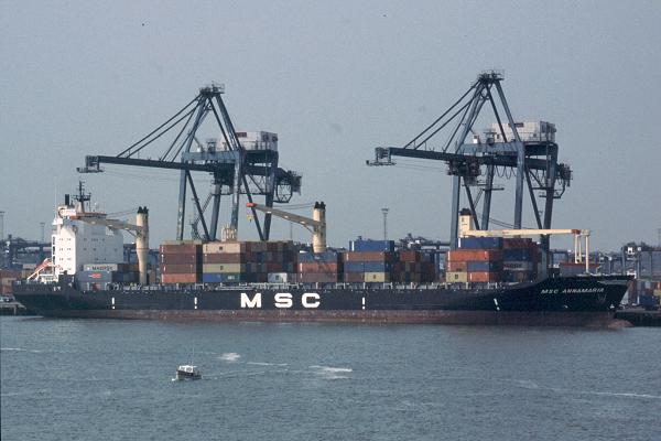 Photograph of the vessel  MSC Annamaria pictured in Felixstowe on 26th May 2001