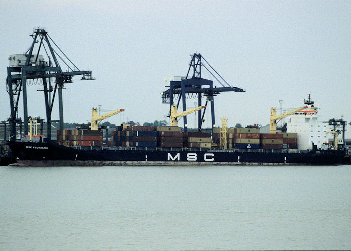 Photograph of the vessel  MSC Floriana pictured at Felixstowe on 26th May 1998