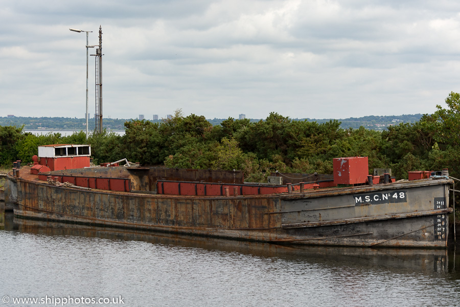 Photograph of the vessel  MSC No. 48 pictured laid up at Eastham on 30th August 2015