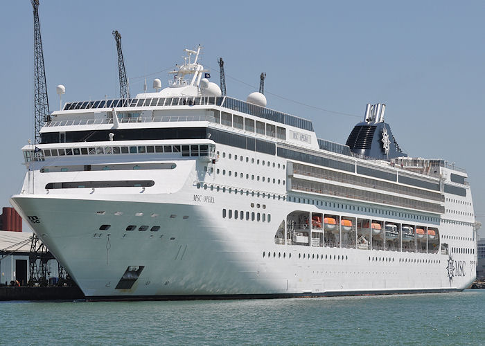 Photograph of the vessel  MSC Opera pictured at Southampton on 8th June 2013