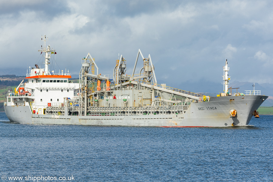 Photograph of the vessel  NACC Itaca pictured passing Greenock on 23rd March 2023