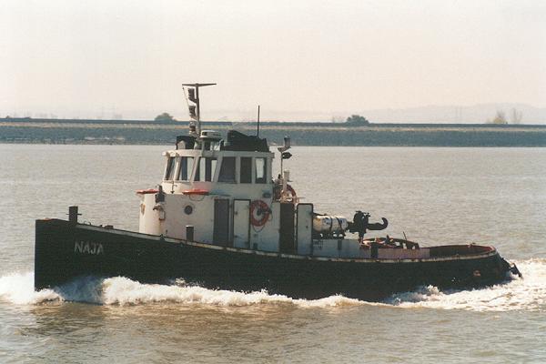  Naja pictured on the River Thames on 12th May 2001