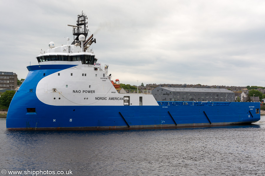  NAO Power pictured departing Aberdeen on 29th May 2019
