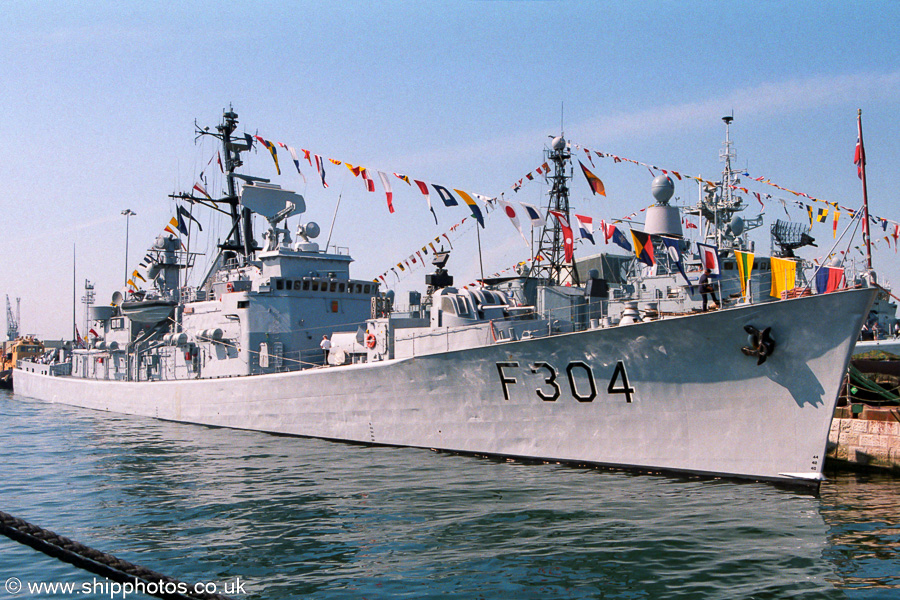 Photograph of the vessel KNM Narvik pictured at the International Festival of the Sea, Portsmouth Naval Base on 24th August 2001