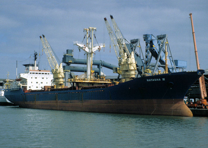 Photograph of the vessel  Natasha III pictured in Antwerp on 19th April 1997