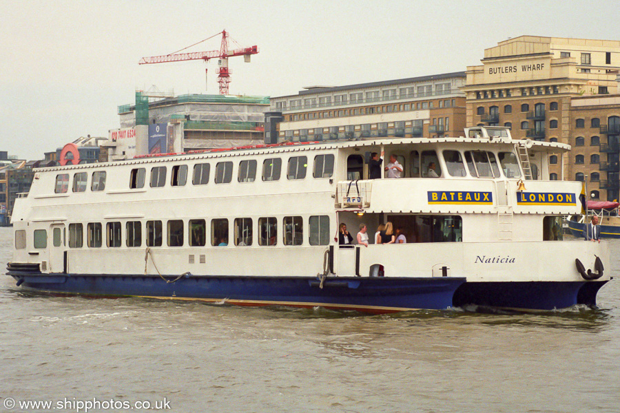 Photograph of the vessel  Naticia pictured in London on 14th June 2002