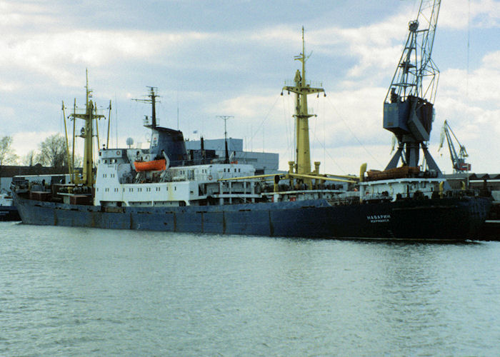 Photograph of the vessel  Navarin pictured in Rotterdam on 20th April 1997