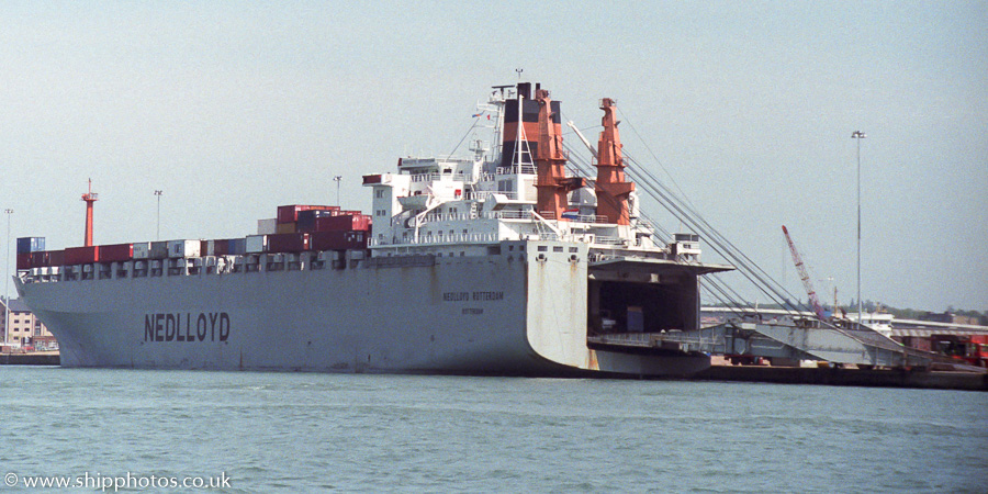 Photograph of the vessel  Nedlloyd Rotterdam pictured at Southampton on 6th May 1989