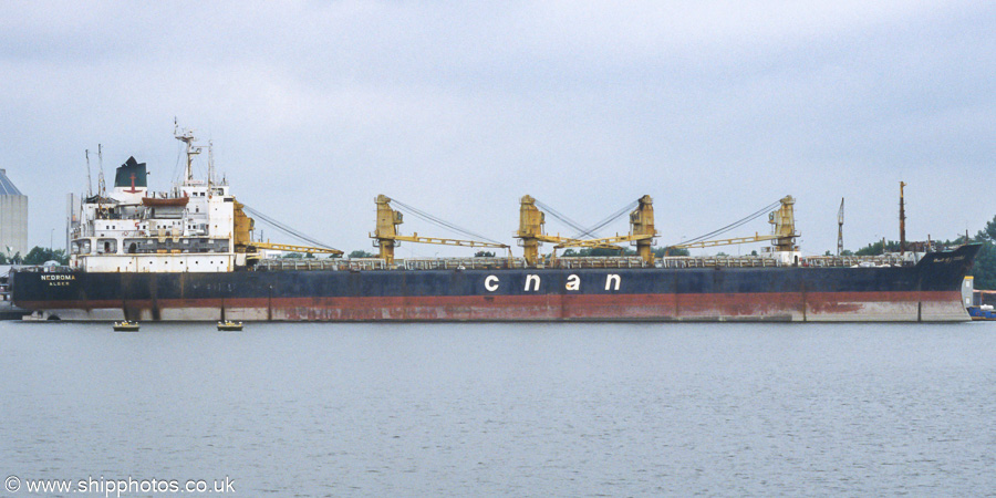 Photograph of the vessel  Nedroma pictured in Vlothaven, Amsterdam on 16th June 2002
