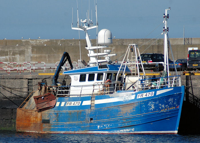 Photograph of the vessel fv New Dawn pictured at Fraserburgh on 28th April 2011
