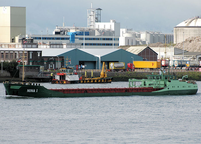 Photograph of the vessel  Nina I pictured passing Vlaardingen on 21st June 2010