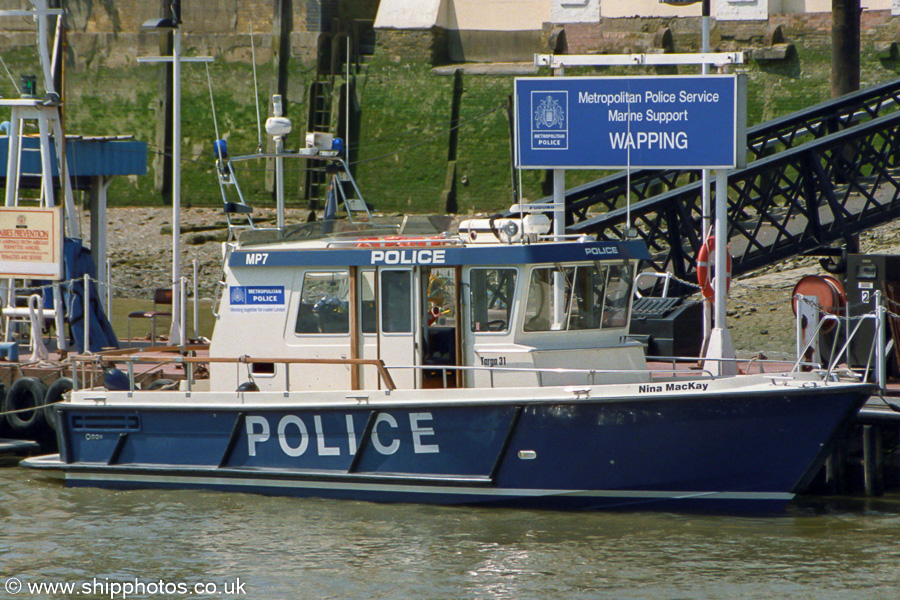 Photograph of the vessel  Nina Mackay pictured at Wapping on 17th July 2005