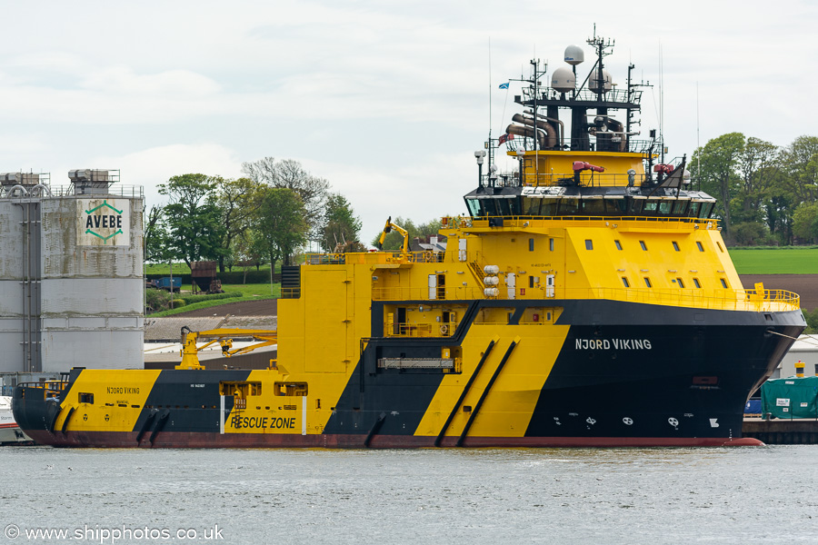 Photograph of the vessel  Njord Viking pictured at Montrose on 12th May 2022