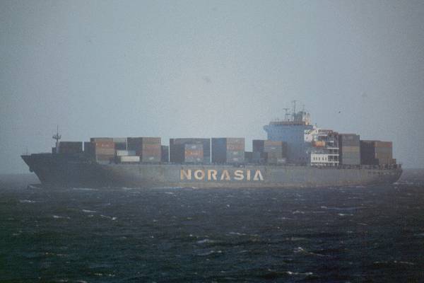 Photograph of the vessel  Norasia Malta pictured in the mouth of River Elbe on 29th May 2001