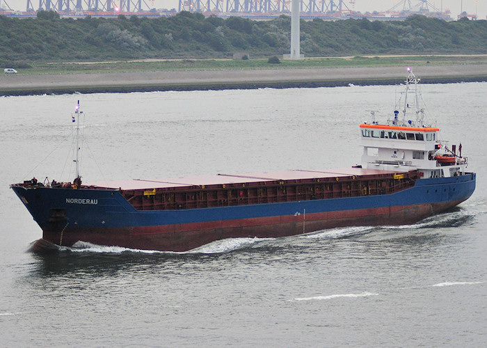 Photograph of the vessel  Norderau pictured approaching Rotterdam on 28th June 2011