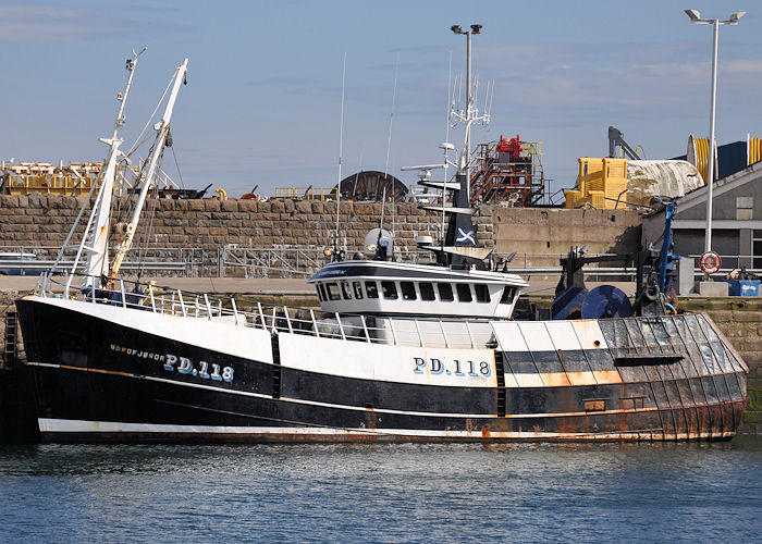 Photograph of the vessel fv Nordfjordr pictured at Peterhead on 6th May 2013