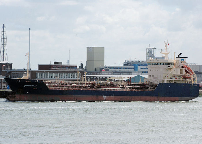 Photograph of the vessel  Nordic Nelly pictured arriving in the 1e Petroleumhaven, Rotterdam on 19th June 2010