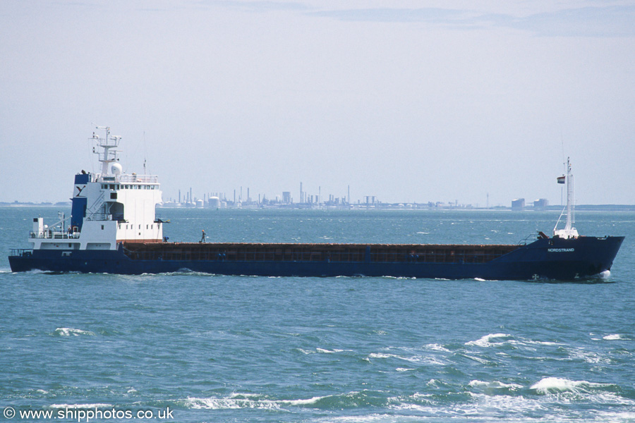 Photograph of the vessel  Nordstrand pictured on the Westerschelde passing Vlissingen on 21st June 2002