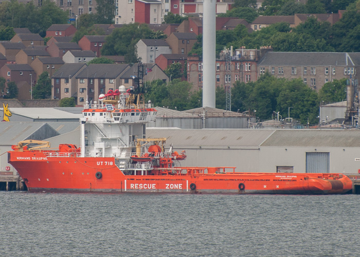 Photograph of the vessel  Normand Draupne pictured at Dundee on 8th June 2014
