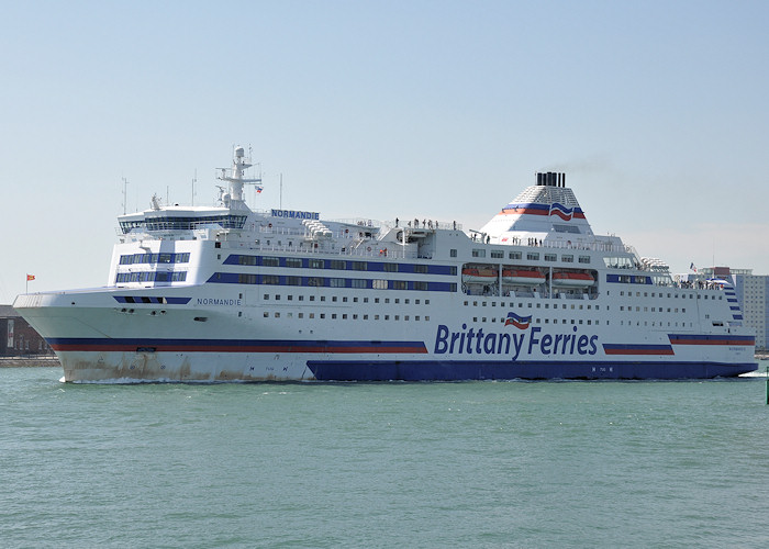 Photograph of the vessel  Normandie pictured departing Portsmouth Harbour on 22nd July 2012