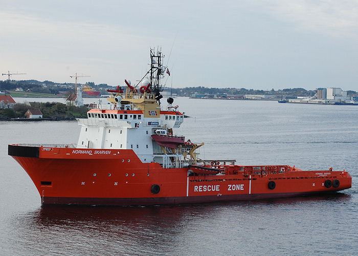 Photograph of the vessel  Normand Skarven pictured at Haugesund on 4th May 2008