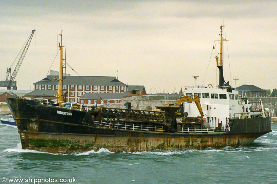 Photograph of the vessel  Norstone pictured departing Portsmouth Harbour on 27th September 2003