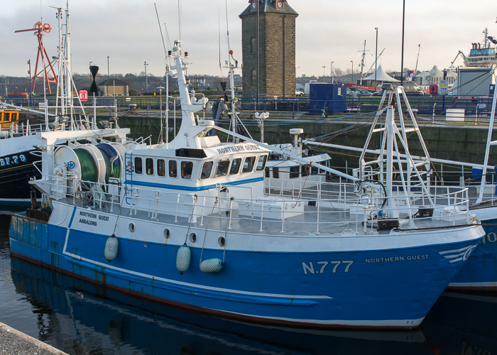 Photograph of the vessel fv Northern Quest pictured at Royal Quays, North Shields on 29th December 2014