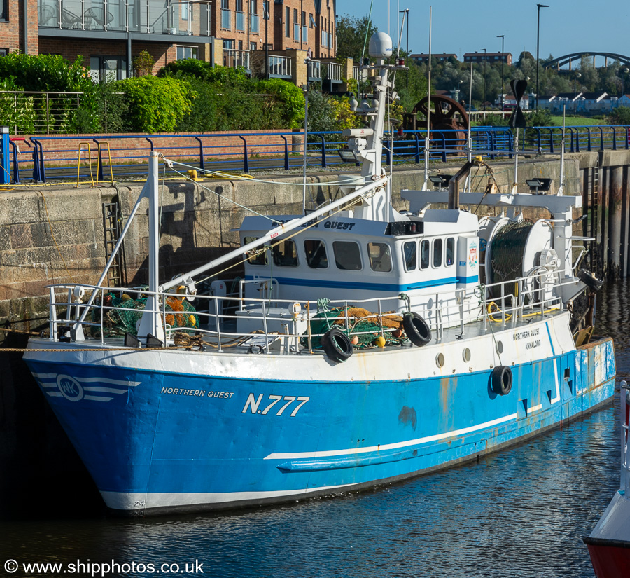 Photograph of the vessel fv Northern Quest pictured at Royal Quays, North Shields on 13th October 2023
