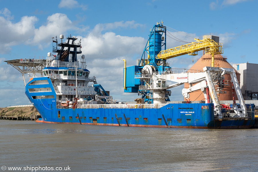 Photograph of the vessel  North Sea Enabler pictured at Blyth on 6th April 2024