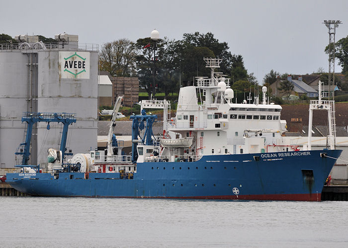 Photograph of the vessel rv Ocean Researcher pictured at Montrose on 16th September 2013