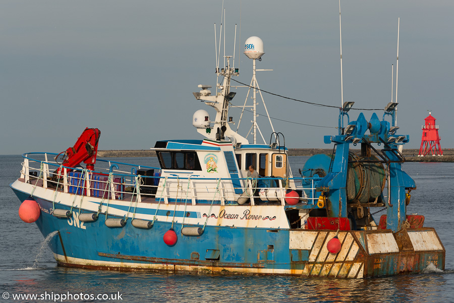 Photograph of the vessel fv Ocean Rover pictured departing North Shields Fish Quay on 20th August 2015
