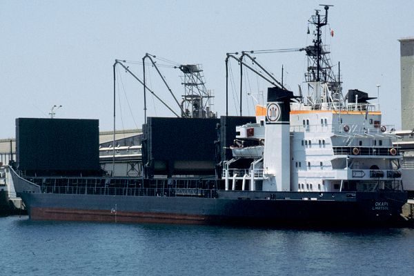 Photograph of the vessel  Okapi pictured in Valletta on 1st July 1999