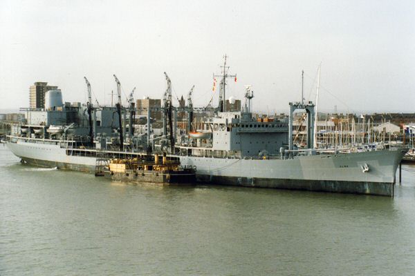 RFA Olna pictured at Gosport on 4th March 1994