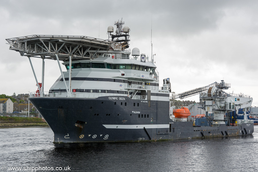  Olympic Delta pictured departing Aberdeen on 27th May 2019