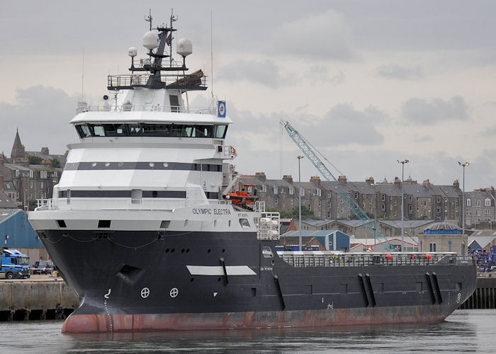 Photograph of the vessel  Olympic Electra pictured at Aberdeen on 13th September 2013