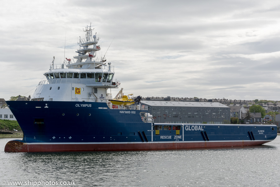  Olympus pictured departing Aberdeen on 23rd May 2015