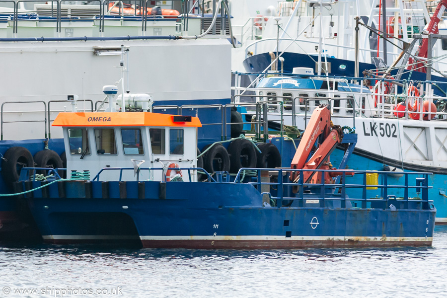 Photograph of the vessel  Omega pictured at Scalloway on 20th May 2022