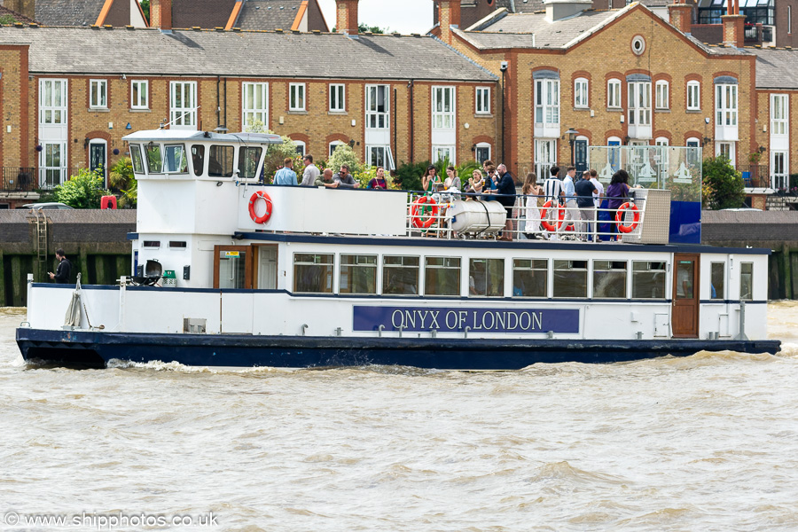 Photograph of the vessel  Onyx of London pictured in London on 6th July 2023