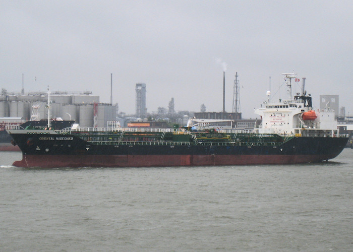 Photograph of the vessel  Oriental Nadeshiko pictured passing Vlaardingen on 24th June 2012