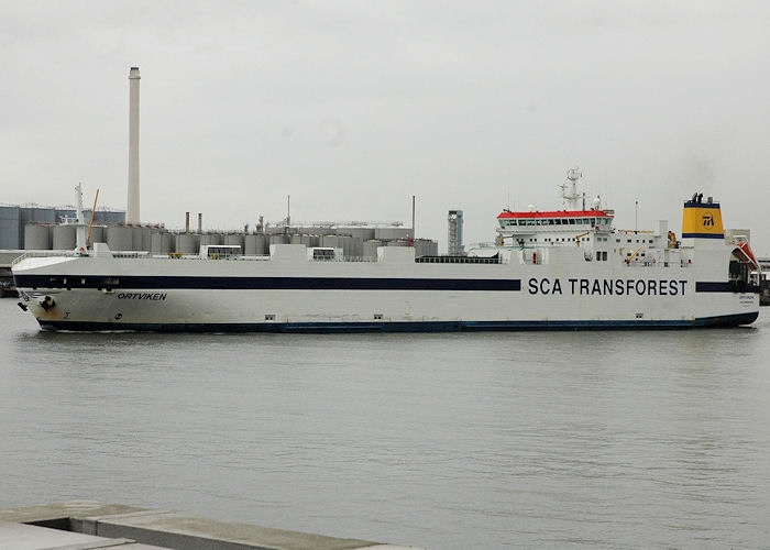 Photograph of the vessel  Ortviken pictured passing Vlaardingen on 20th June 2010